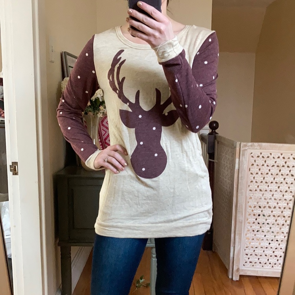 LimeLush S/M Reindeer Sweater Top